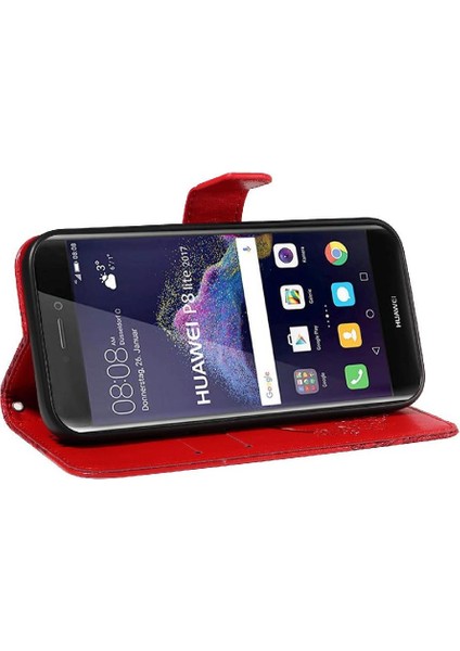 Kredi Kartı Yuvası ile Huawei P8 Lite Için Flip Case Yüksek Kalite Deri (Yurt Dışından)