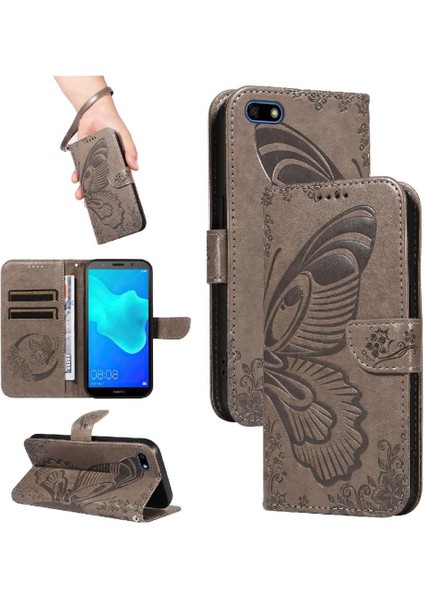 Huawei Y5 Başbakan 2018 Yüksek Kalite Deri Ayrılabilir El Için Flip Case (Yurt Dışından)