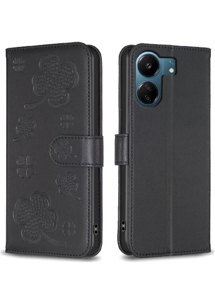 Xiaomi Redmi Için Flip Case Xiaomi Yonca Çiçek Çok Renkli Kart Yuvaları Tutucu (Yurt Dışından)