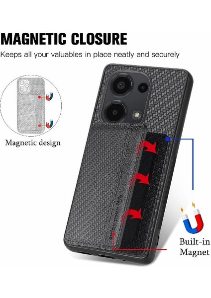 Xiaomi Redmi Için Not 13 Pro 4g Manyetik Kart Tutucu Standı Fonksiyonu (Yurt Dışından)