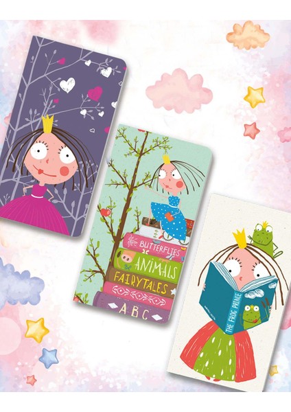 3'lü Prenses Defter Set