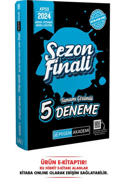 Pegem Akademi Yayıncılık 2024 KPSS Genel Yetenek Genel Kültür Sezon Finali Tamamı Çözümlü