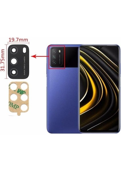 Pocophone M3 ile Uyumlu Kamera Camı