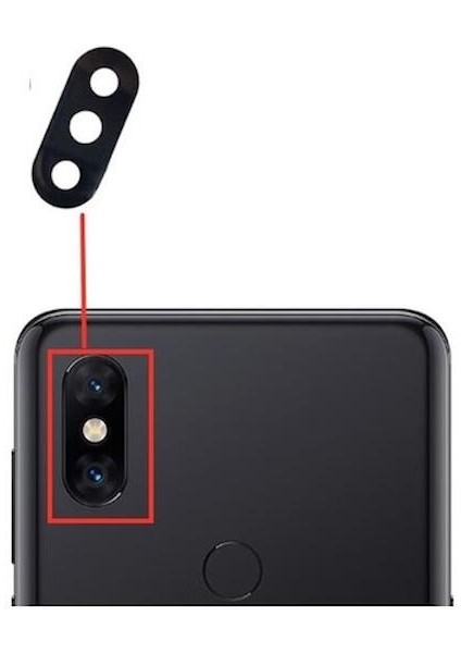 Xioami Mi Mix 3 ile Uyumlu Kamera Camı