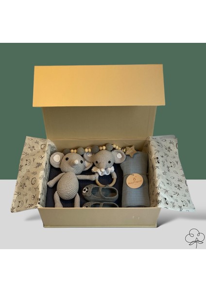 Bebek Hediye Kutusu / Babyshower Yenidoğan Hediye Seti - Elephant Box 1