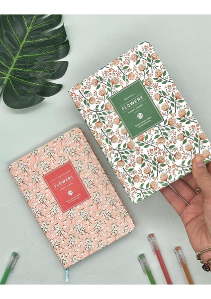 Tropikal Çiçekli Ajanda Defter Planlayıcı-Bullet Journal