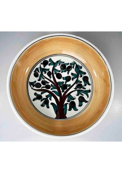 Zeytin Ağacı Motifli Iznik Çini Salata Kasesi fiyatları