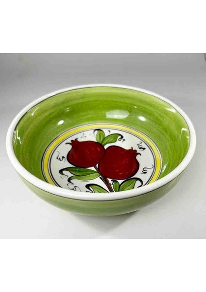 Nar Motifli Iznik Çini Salata Kasesi