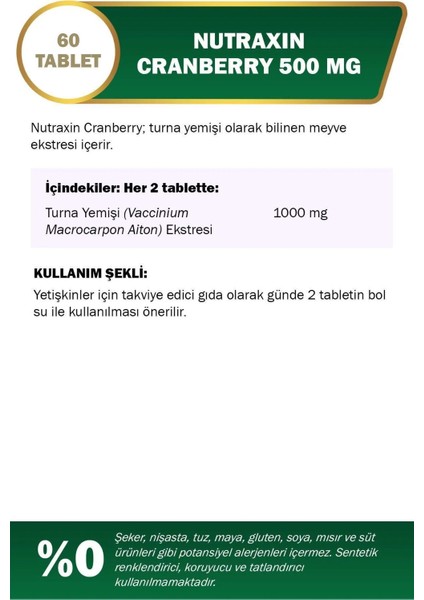 Cranberry 500 Mg 60 Softgel 2'li