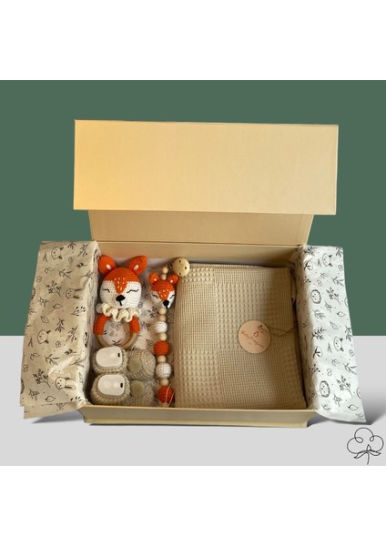 Bebek Hediye Kutusu / Babyshower Yenidoğan Hediye Seti - Fox Box