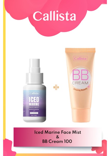 Callista İced Marine Face Mist Makyaj Sabitleyici & BB Cream 100 Çok Açık Makyaj Seti