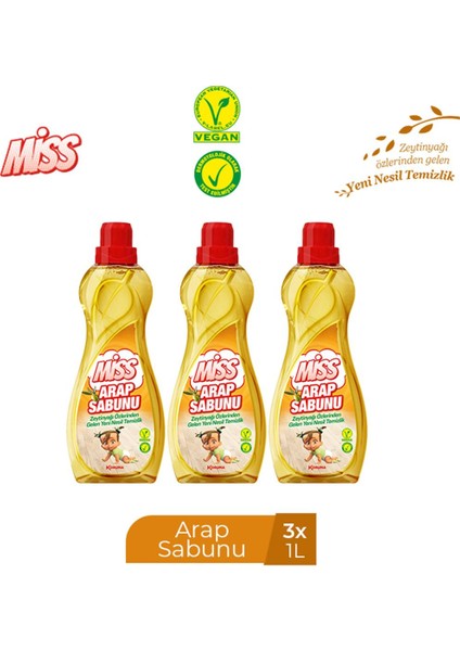 Sıvı Arap Sabunu 1000 ml x 3 Adet