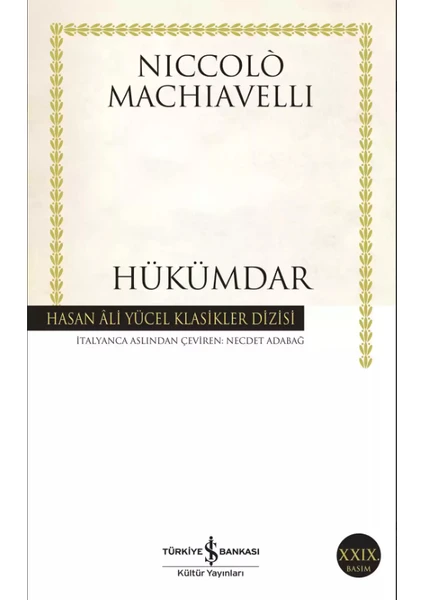 Hükümdar - Niccolo Machiavelli