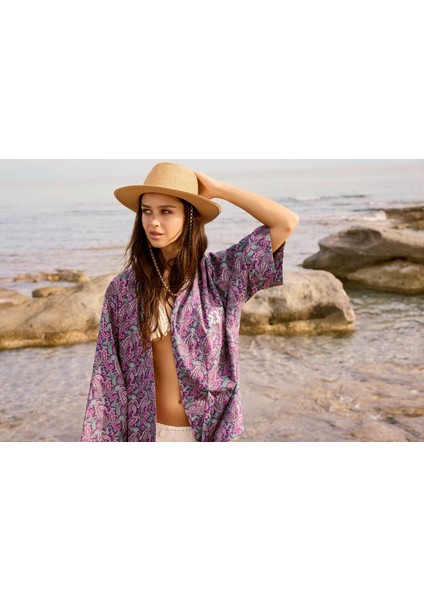 Christina's Storm Purple Paisley Limited Edition Kimono