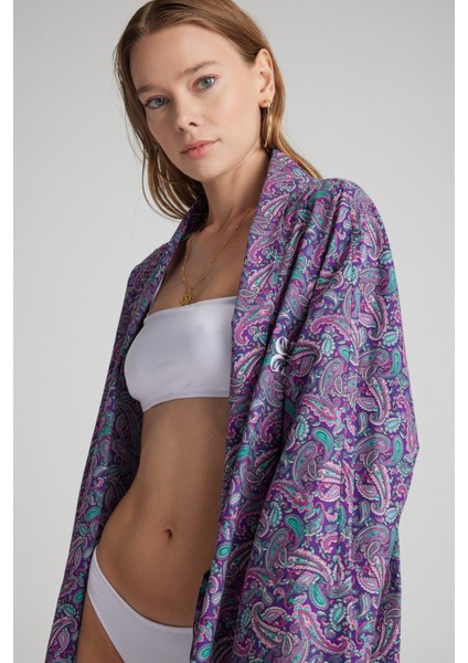 Christina's Storm Purple Paisley Limited Edition Kimono