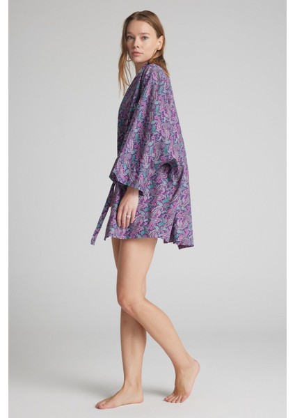 Christina's Storm Purple Paisley Limited Edition Kimono