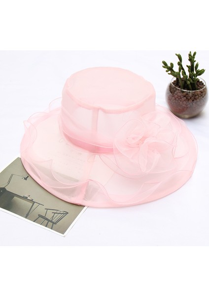 Büyük Kenar Güneşlik Şapka Bayanlar Çiçek Plaj Uv Güneş Şapkası (Yurt Dışından)