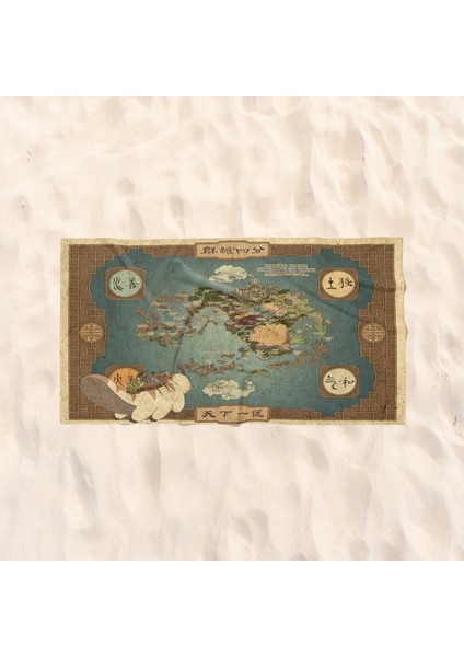 Avatar The Last Airbender Map Plaj Havlusu - Microfiber modelleri