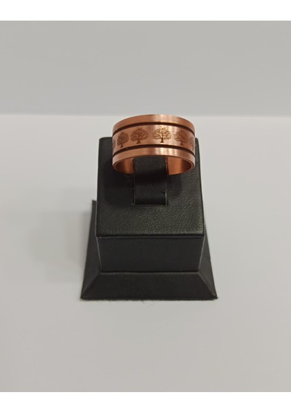 Sıralı Hayat Ağacı Motifli Bakır Yüzük 10MM LZRY0014-2 fiyatları