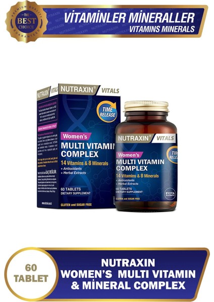 Multivitamin Kadın - Multivitamin & Mineral Complex 60 Tablet 5'li