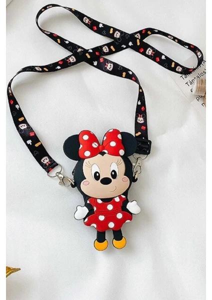 Lion Bijuteri Minnie Mouse Figürlü Silikon Çocuk Çanta