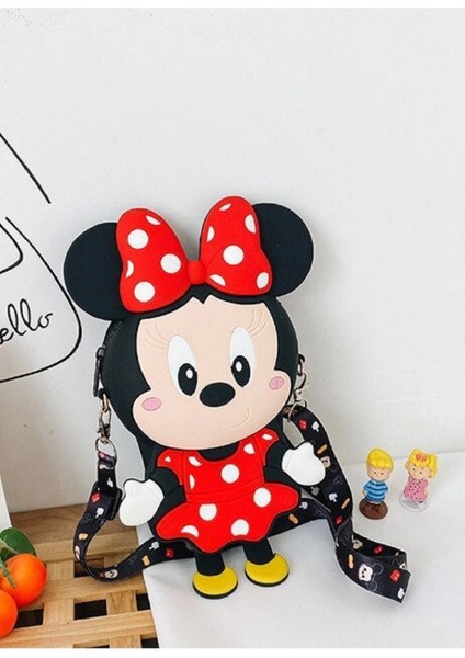 Lion Bijuteri Minnie Mouse Figürlü Silikon Çocuk Çanta