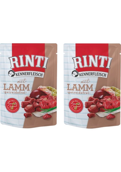 Pouch Kuzu Etli Köpek Yaş Mama 400 Gr. x 2 Adet