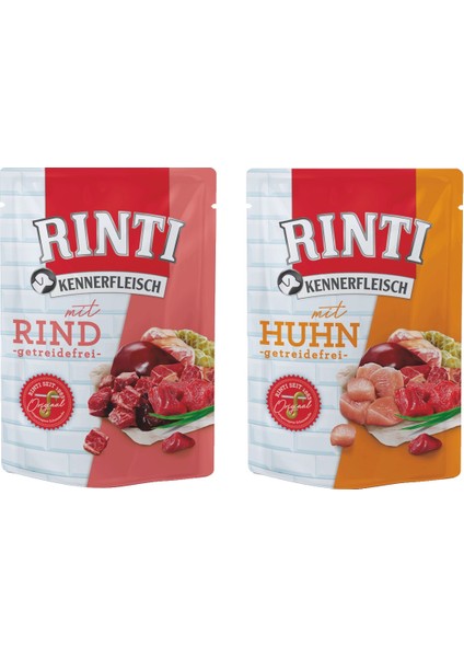 Pouch 2 Çeşit Karma Köpek Yaş Mama 400 Gr. x 2 Adet