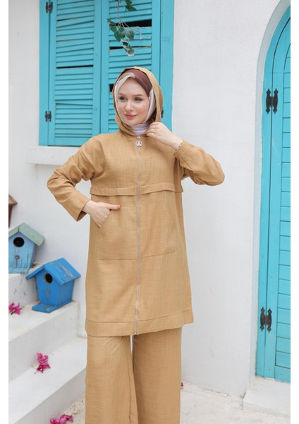 Pantolonlu Ikili Takım Camel 24YT638 modelleri