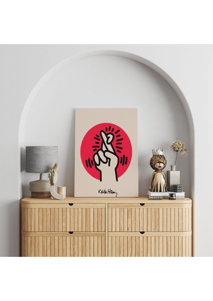 Keith Haring Sanatsal Kanvas Tablo Cafe Dekorasyon Duvar Tablosu