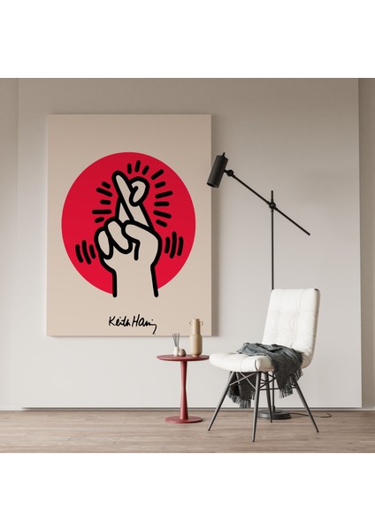 Keith Haring Sanatsal Kanvas Tablo Cafe Dekorasyon Duvar Tablosu
