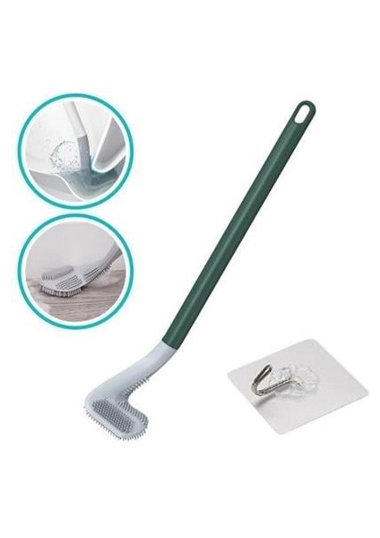 Golf Tasarımlı Silikon Wc Klozet Mutfak Temizlik Fırçası Kanca Hediyeli