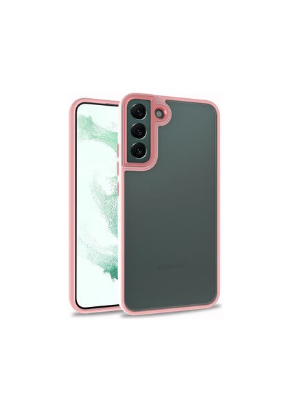 Samsung Galaxy S22 Kılıf Arkası Şeffaf Kenarları Renkli Bergen Kapak