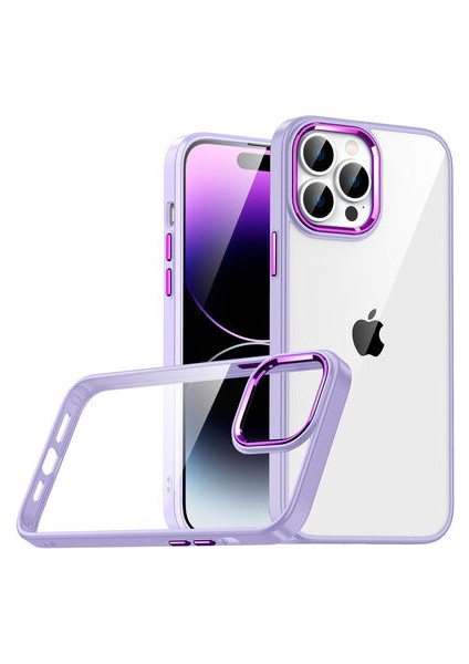 iPhone 14 Pro Şık Görünümlü ve Arkası Şeffaf Flora Premium Kılıf