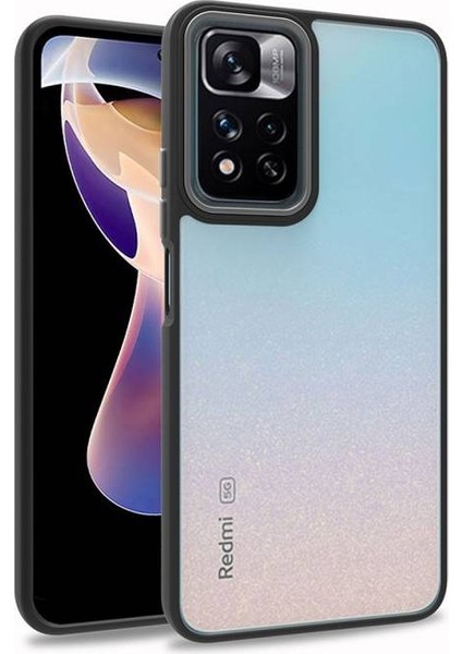 Poco M4 Pro 5g Şık Görünümlü ve Arkası Şeffaf Flora Premium Kılıf