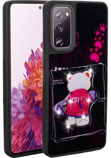 Galaxy S20 Fe Kılıf Sevimli Hayvan Figürlü ve Parlak Cuutepets Premium Sert Silikon Kapak