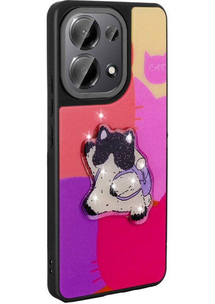 Redmi Note 13 Pro 4g Kılıf Sevimli Hayvan Figürlü ve Parlak Cuutepets Premium Sert Silikon Kapak