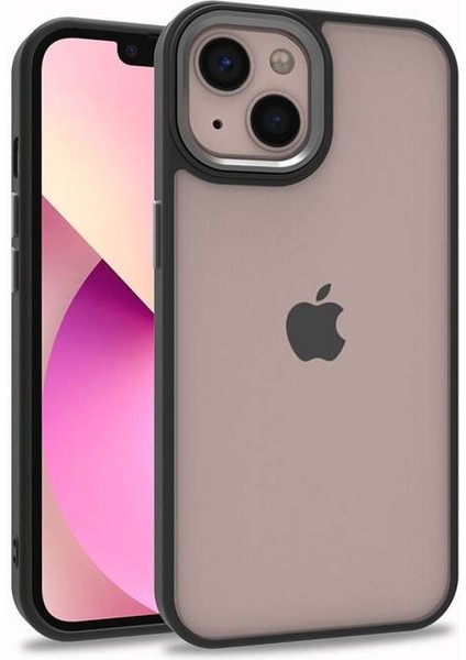 iPhone 13 Şık Görünümlü ve Arkası Şeffaf Flora Premium Kılıf
