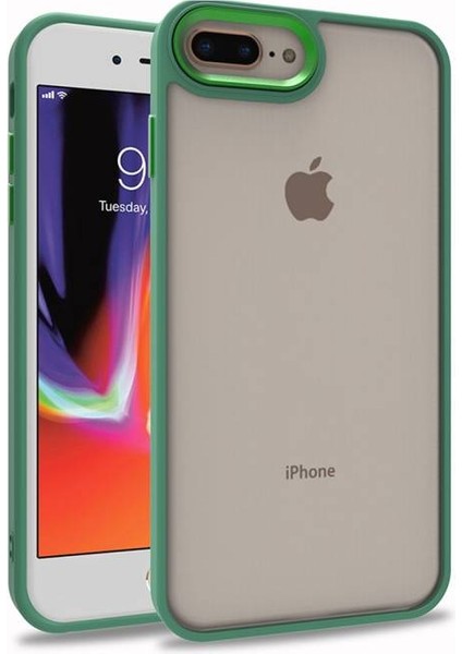 iPhone 8 Plus Şık Görünümlü ve Arkası Şeffaf Flora Premium Kılıf