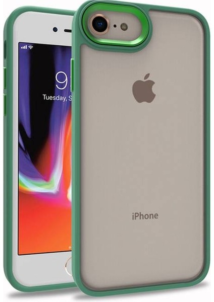 iPhone 7 Şık Görünümlü ve Arkası Şeffaf Flora Premium Kılıf
