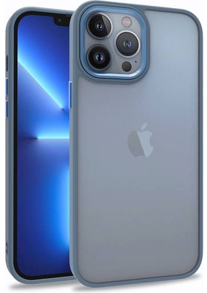 iPhone 13 Pro Max Şık Görünümlü ve Arkası Şeffaf Flora Premium Kılıf