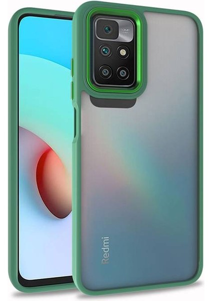 Redmi 10 Şık Görünümlü ve Arkası Şeffaf Flora Premium Kılıf