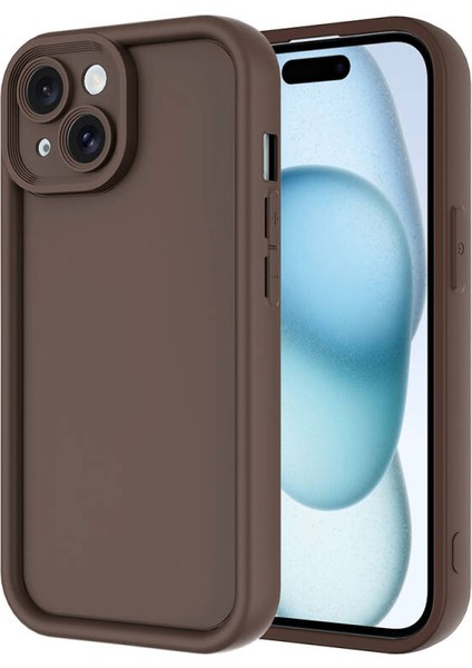 iPhone 15 Kamera Korumalı ve Ergonomik Şık Ananas Silikon Kılıf