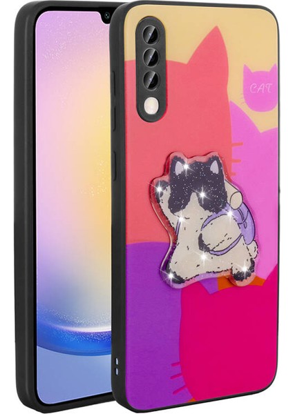 Samsung Galaxy A50 Kılıf Şirin Hayvan Figürlü Euphoria Premium Silikon Kapak