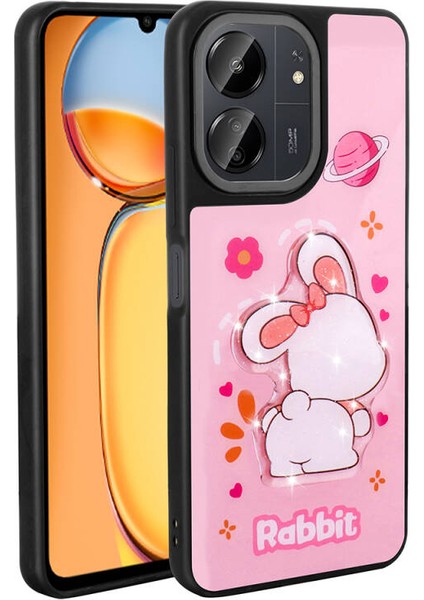 Poco C65 Kılıf Sevimli Hayvan Figürlü ve Parlak Cuutepets Premium Sert Silikon Kapak