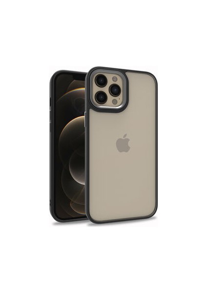 iPhone 12 Pro Max Şık Görünümlü ve Arkası Şeffaf Flora Premium Kılıf