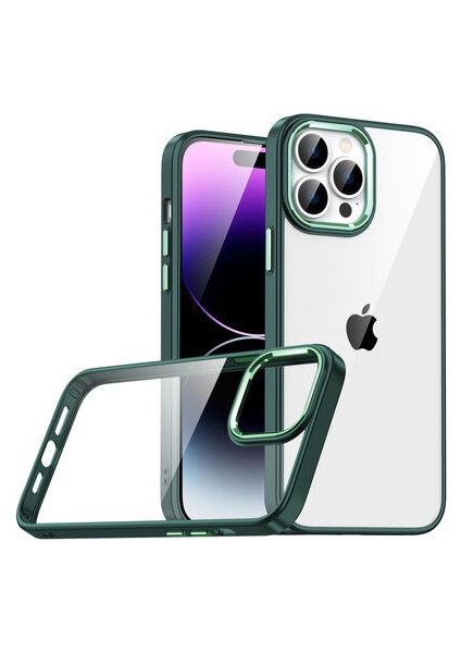 iPhone 14 Pro Şık Görünümlü ve Arkası Şeffaf Flora Premium Kılıf