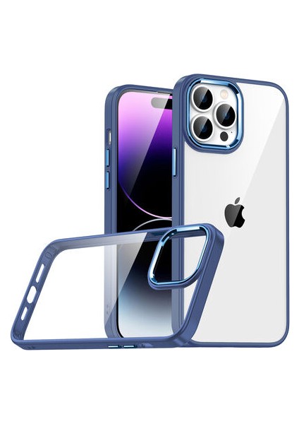 iPhone 14 Pro Şık Görünümlü ve Arkası Şeffaf Flora Premium Kılıf