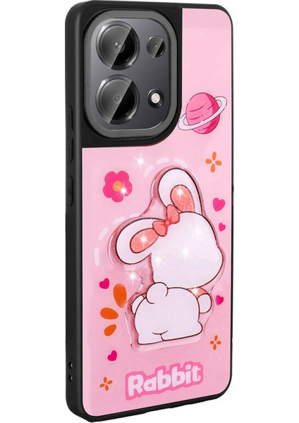 Redmi Note 13 Pro 4g Kılıf Sevimli Hayvan Figürlü ve Parlak Cuutepets Premium Sert Silikon Kapak