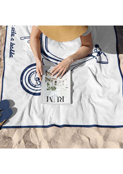 La Vita E Bella - Vespa Plaj Havlusu - Microfiber indirimleri
